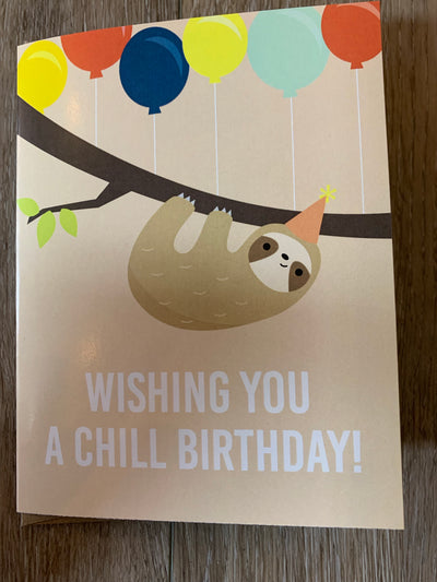 Birthday- Sloth Card