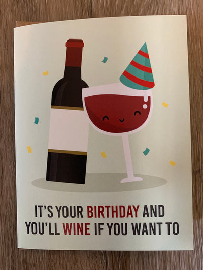 Birthday- Wine Card